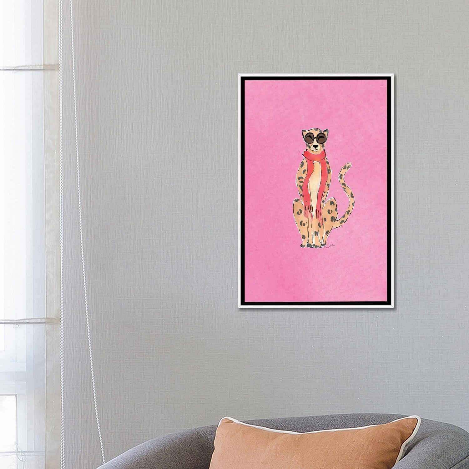iCanvas "Preppy Pink Leopard II" by Natasha Joseph Framed On Sale